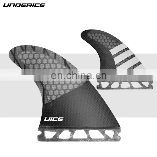 OEM ODM Colorful Eco 3-piece Detachable SSUP Carbon Fin Honeycomb Fiberglass Carbon Fiber Surfboard Fins for Surfing photo-2