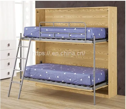 Double Deck Children Folding Bed Unique Bunk Bed In School