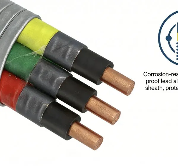 ESP Heavy-Duty Pump Electric Submersile Power Cable With Excellent Oil Resistance Properties-Iecex and EAC Certified photo-3