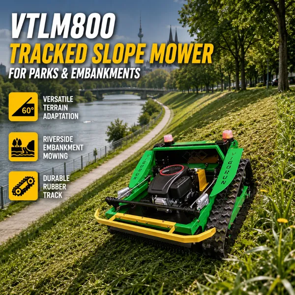 Vigorun VTLM800 Remote Brush Cutter, Heat-Resistant Motor Design Crawler Lawn Mower Agricultural for Commercial Use photo-2