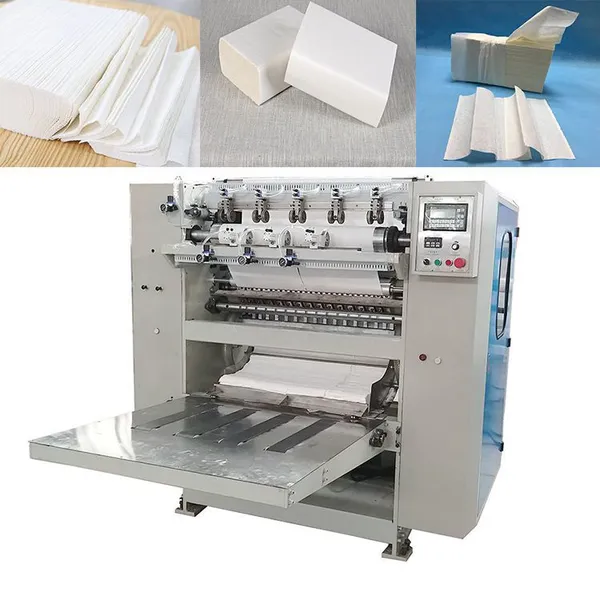 China Supplier 4 Lines V Fold Box Drawing Facial Tissue Paper Making Machine photo-2
