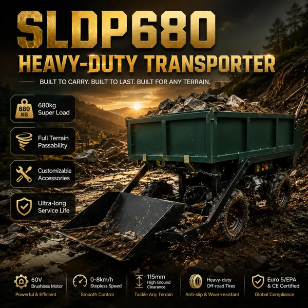 Vigorun SLDP680 RC Transport Cart 60V 1200W бесщеточный двигатель электрический тележка для ограниченных рабочих пространств