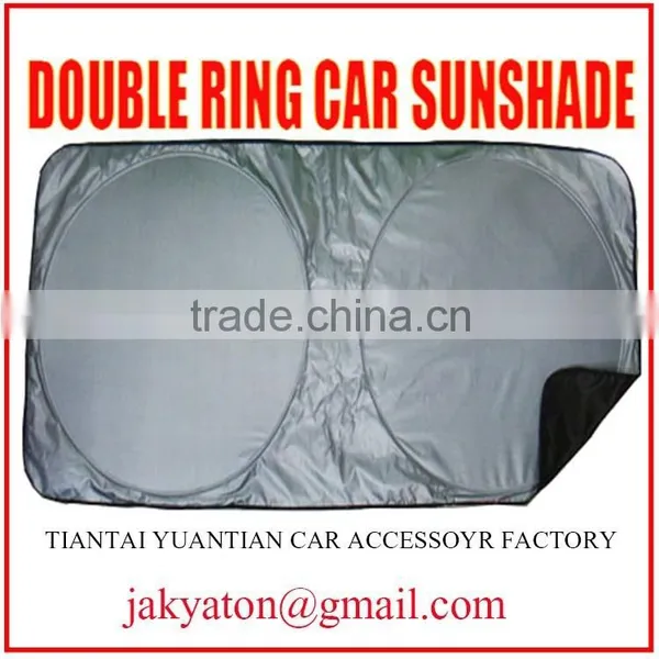 Nylon Car Sun Shade Car Sunshade Double Ring Sunshade Silver Sunshade Car Accessories photo-2
