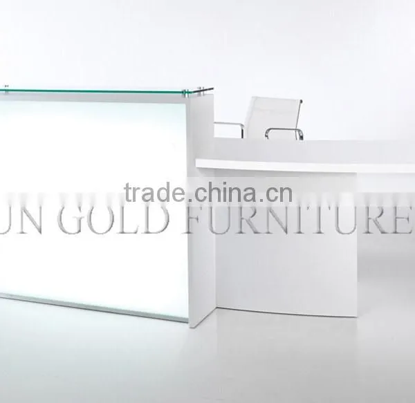 Modern Appearance Pink and White High Gloss Beauty Salon Reception Desk (SZ-RT048) photo-2