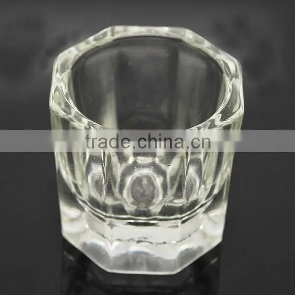 Crystal Nail Art Liquid Small Glass Container 3.9cmW X4cmH