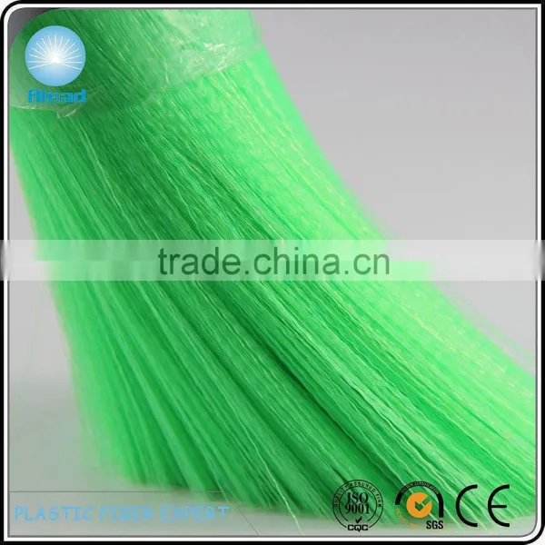 0.25mm Shiny Green pp Synthetic Fiber Plastic Filament Applied to Bottle Brush photo-5