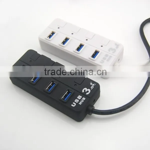 3.0 Super High Speed 4 Port Usb Hub With Switch Button photo-6