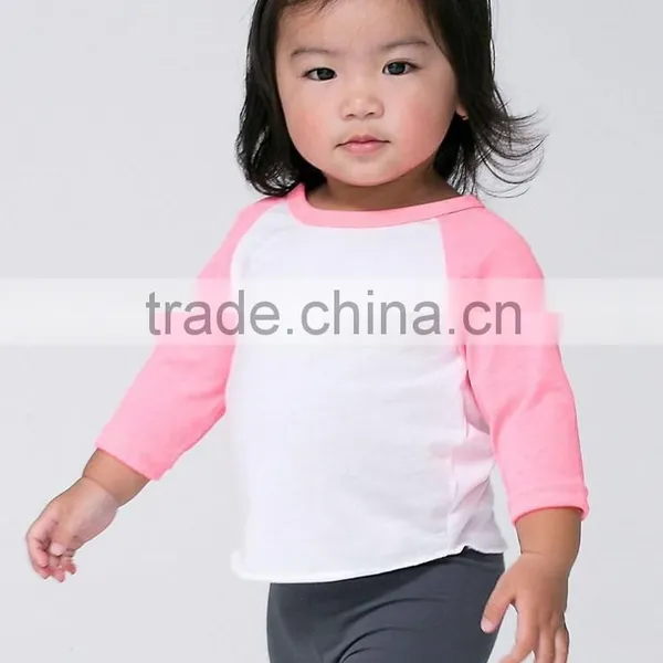 Digitally Printed Round-neck Baby Girls Tee Shirts Customized Children Relgan Tee Shirt photo-5