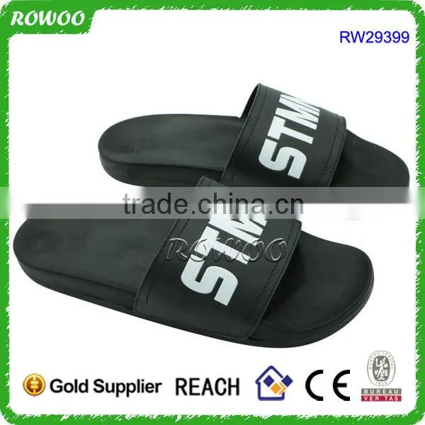Black Men Beach Sandal PVC Man Slipper Shoe photo-2