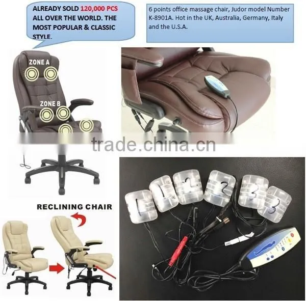 Wireless Remote Modern Office Massage Chair With 6 Points Popular in UK Europe Quality Choice photo-3