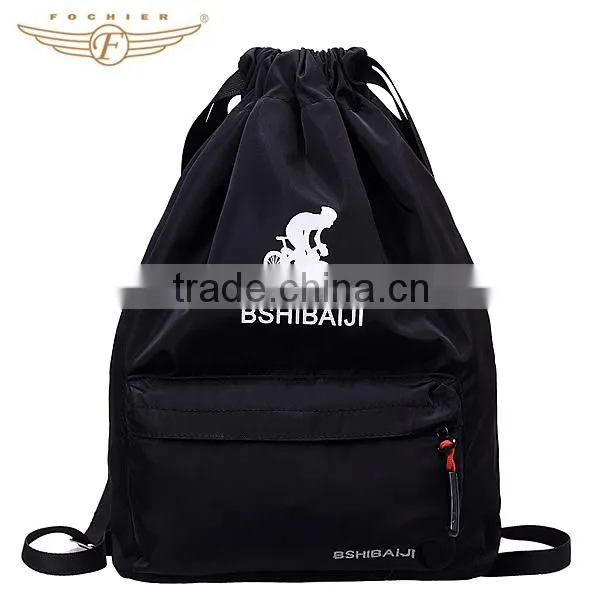Custom Printed Drawstring Backpack Leisure Nylon Bag Quality Choice photo-2