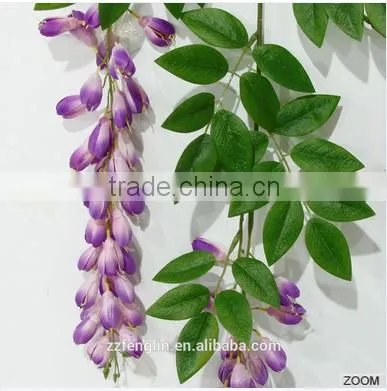 Fabric Single Artificial Flowers Winter Jasmine Wedding Decoration photo-3