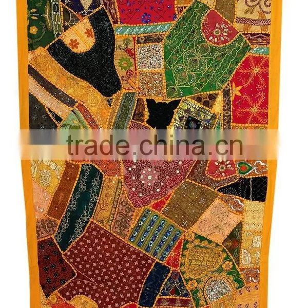 Indian Handmade Embroidered Tapestry / Wall Hanging