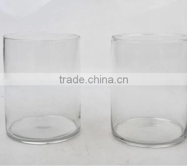Clear and Colored Glass Cylinder Vases for Decoration