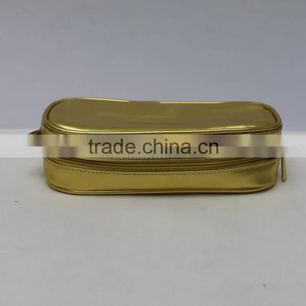 Fashion Gold pu Leather Cosmetic Bags Wholesale Import From China Hot Newest Travel Product
