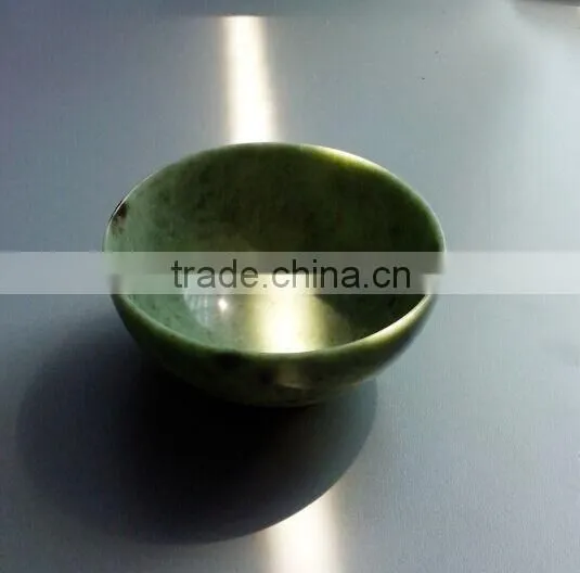 High-Grade Customized Natural Green Jade Food Bowl or for Fruit photo-2