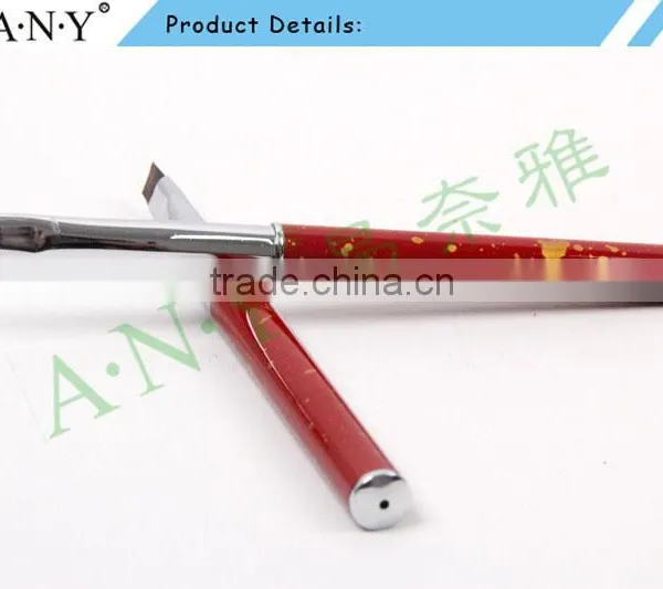 ANY 2016 Hot Sale Mental Handle Import High Quality Angled Hair Nail Art Brush Gel Pure Color photo-5