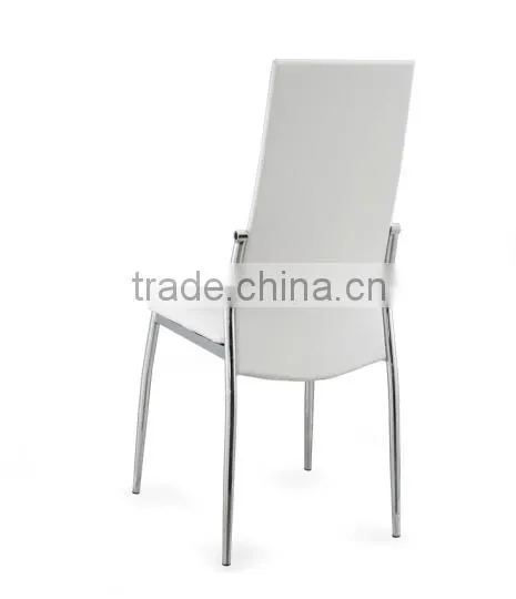 White Elegant Leather Dining Chair photo-3
