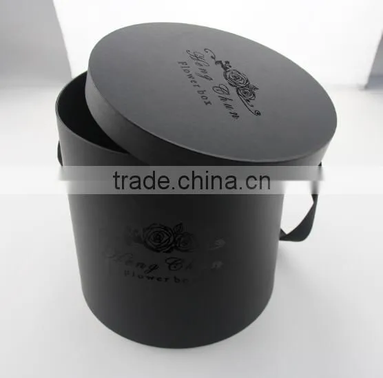 Custom Cylinder Gold Stamping Logo Round Flower Box (ZJ-60056-6) Quality Choice photo-3