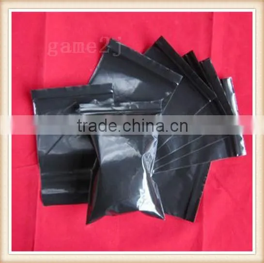 Wholesale Zlb-107 10x15cm 4.7Mil Zipper Reclosable Bag Ziplock Grip Seal Black Plastic Bags