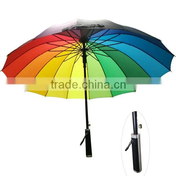 23" *16K Straight Umbrella With Good Quality, Rainbow Umbrella, Gift Umbrella