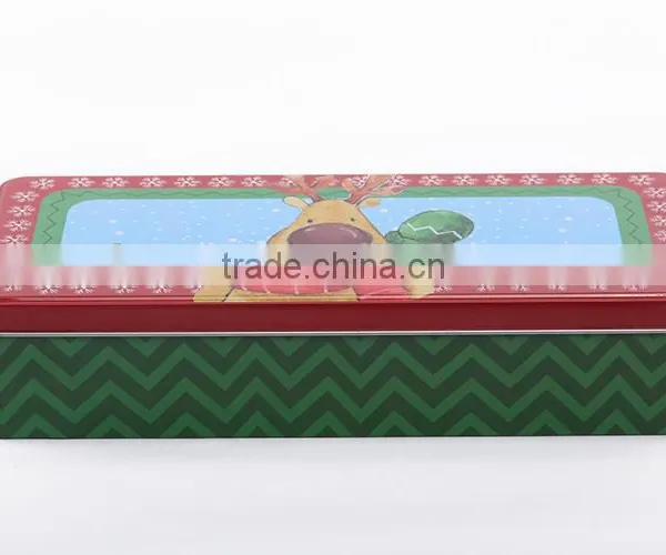 Lovely Design Christmas Recyclable Metal Box Wholesale Tin Can Holiday Gift Tinplate Tin Cans photo-2