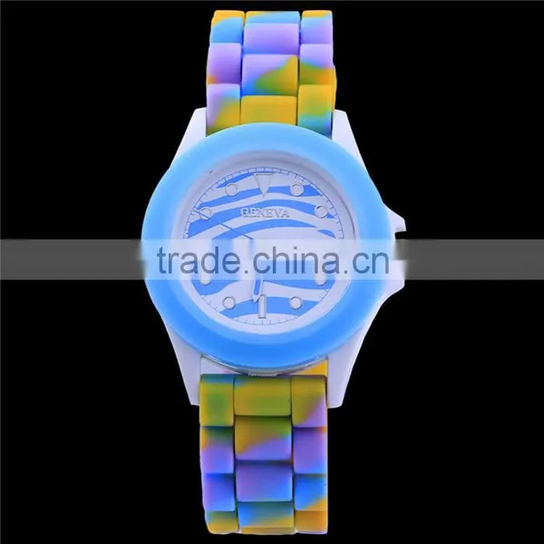 Wholesale Watches 2016 Camouflage Zebra Silicone Watches Rubber Watch Custom photo-4