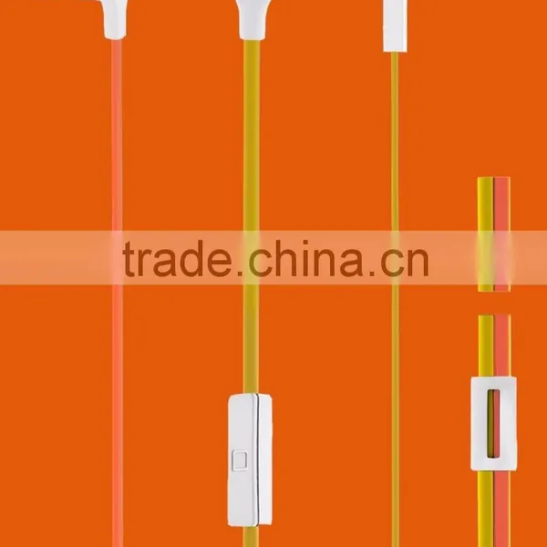 High Quality Super Bass Flat Cable Earphones With Microphone photo-4