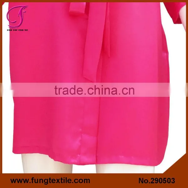 290503 Women Short Satin Robe photo-4