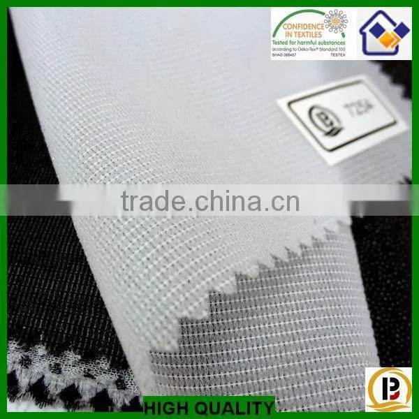100%PES Coating Warp Knit Woven Interlining/fusing Interfacing Fabric for Garment photo-2