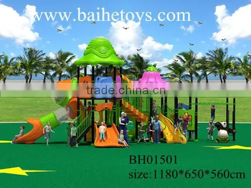 Big size hot selling multiple children outdoor slide playground