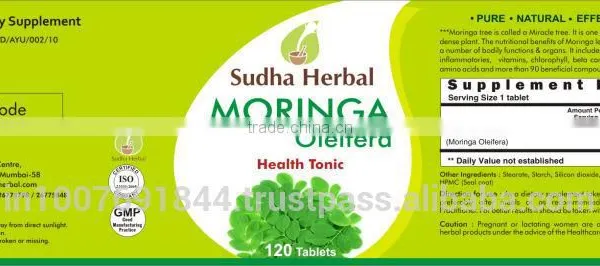 Organic Moringa Oleifera Leaf Powder Tablets