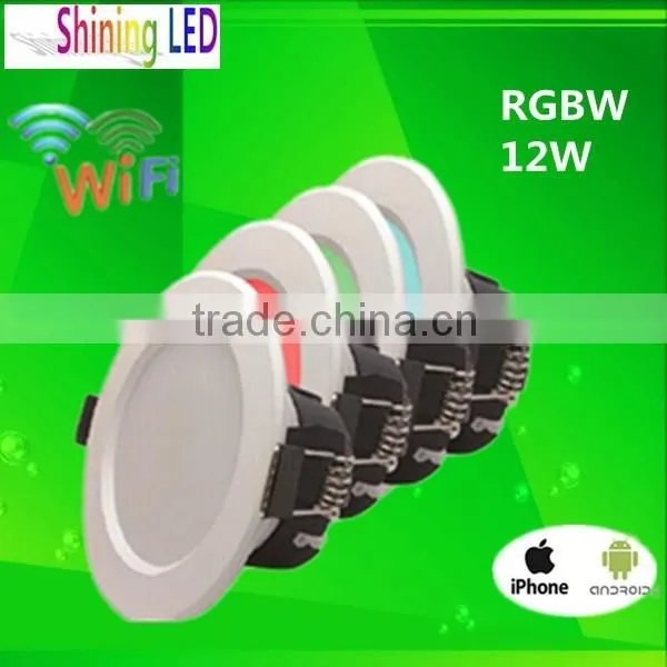 Red Green Blue White 12 Watt Wifi Intelligent Lamp for Home Lighting 12W LED Downlight Dimmable