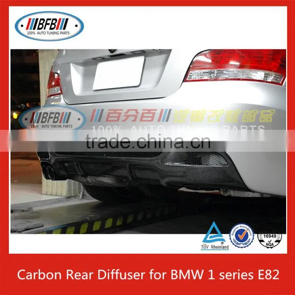 E82 Revozport Rear Bumper Carbon Diffuser For BMW E82 1M Bumper