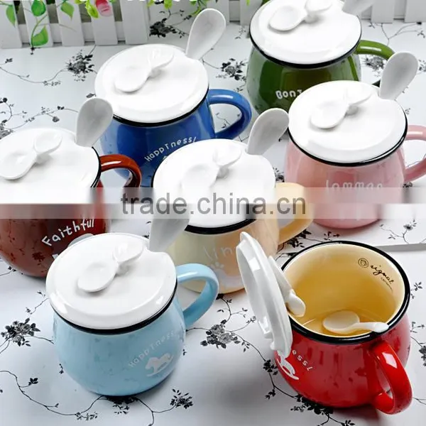 Promotional Custom Colorful Ceramic Mugs With C-handle photo-4