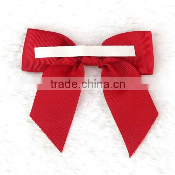 Wholesale Solid Color Satin Ribbon Bow With Adhesive Tape photo-2