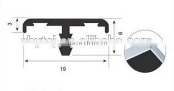 Extrusive Pvc Edge Banding in T Shape for Table Corner photo-6