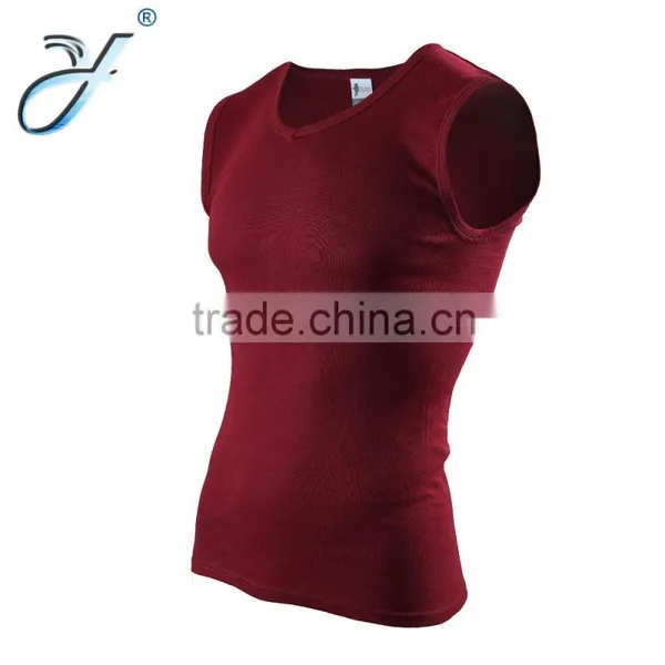 High Quality Men's Sleeveless Cotton White Fitness Tank Tops and Vest photo-5