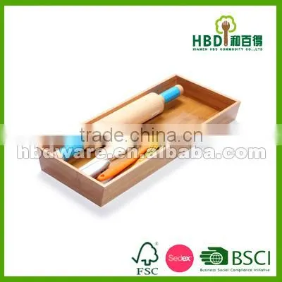 Good Selling High Quality Wooden Kitchen Cutlery Tray/bamboo Tray photo-3