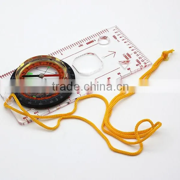 map compass with ruler