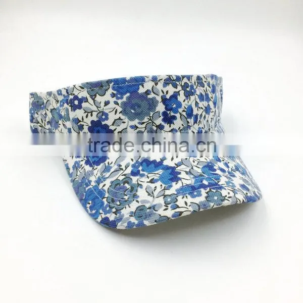 Wholesale High Quality Lady All Over Print Sun Visor Cap photo-2