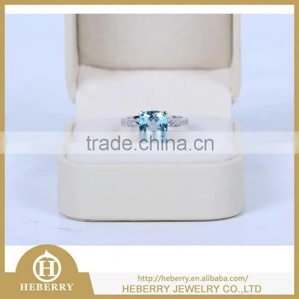 Genuine Blue Topaz & .925 Sterling Silver Ring Jewelry Wholesale Silver Jewelry photo-3