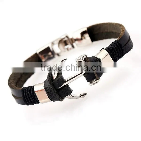 Simple Leather Bracelet Charms Bracelet photo-3