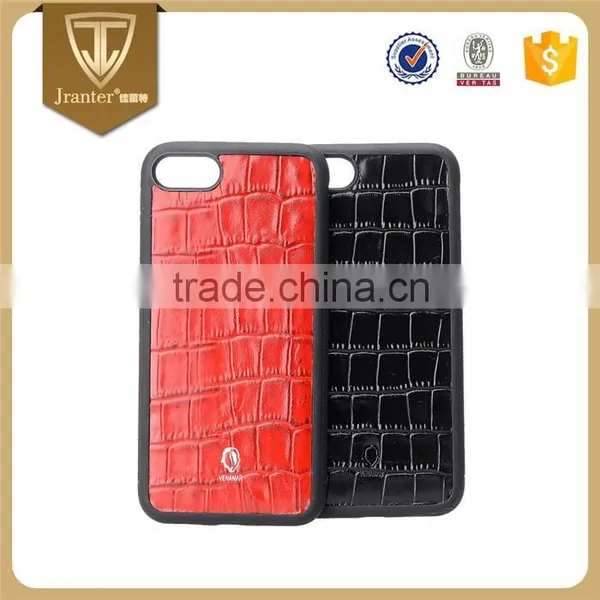Professional Manufacturer Embossed Crocodile Pattern Leather Cover for Iphone 7 Case photo-3