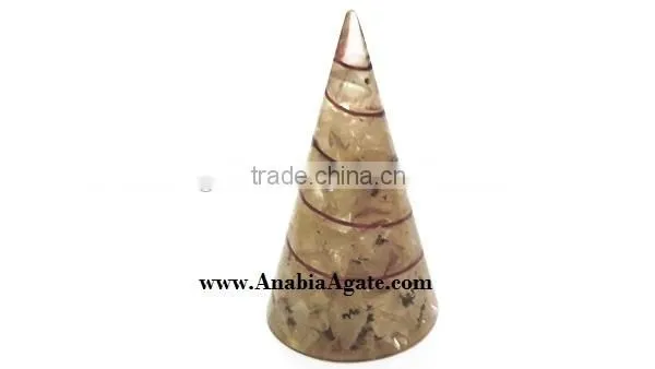 Crystal Quartz Copper Wire Wrapped Orgone Cone : Wholesale Orgone Cone photo-5