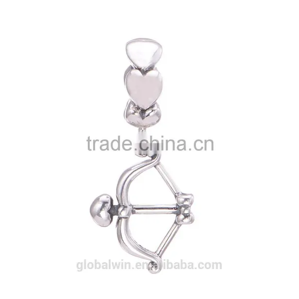The True Love Bringer of Silver Cupid's Bow for Necklace & Bracelet 925 Silver Pendant Beautiful Arrow Charms for Girl photo-2
