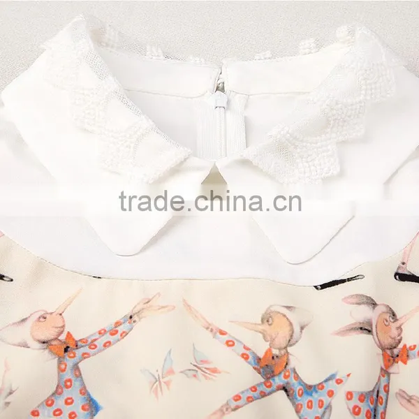 PRETTY STEPS 2016 New Fashionable Patch Work Top Fashion Blouse Design for Office photo-4