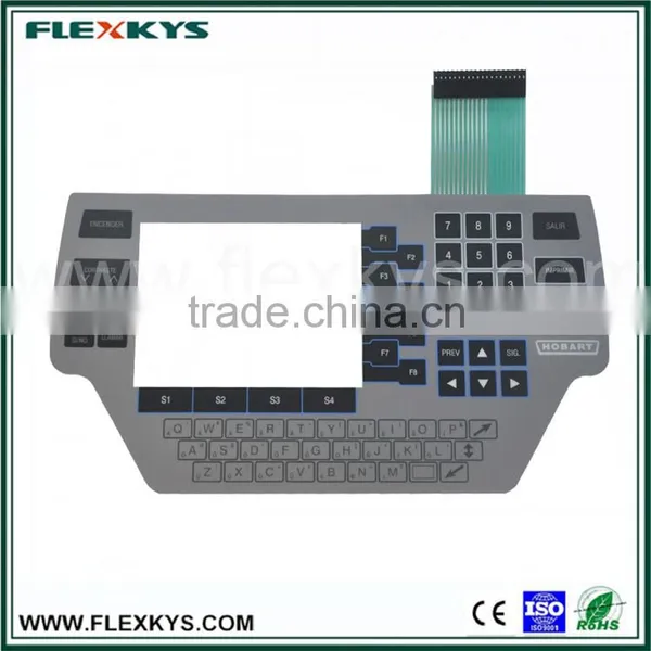 Flat Keys Non-tactile Feedback 2.54mm Female Connector Membrane Switch photo-2