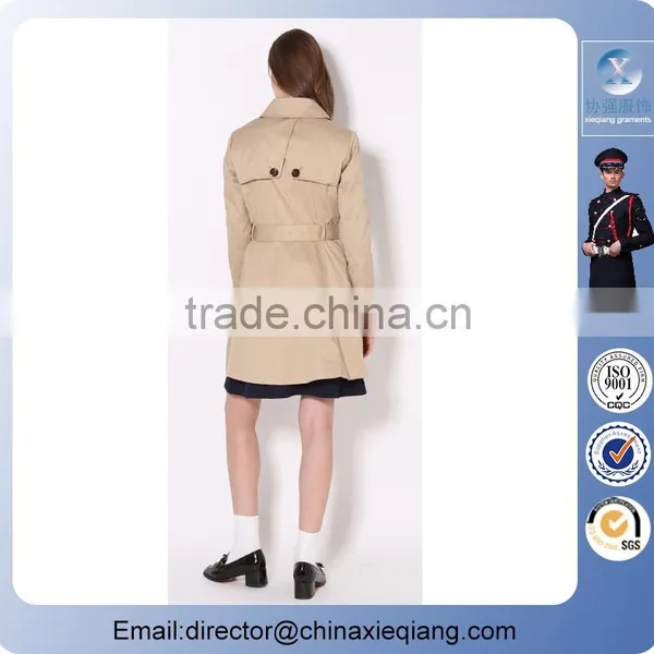 2016 Fashion Retro England Long Trench Coat Belted Winter Coat photo-2
