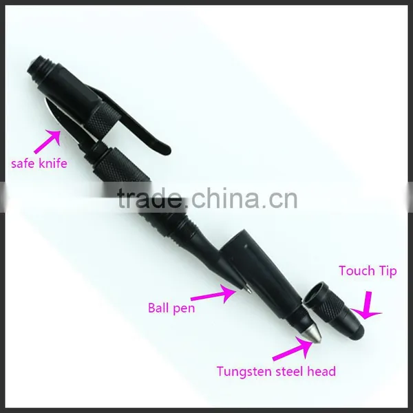 Perfect Design Tactical Outdoor Ball Pen With Knife and Touch Screen Tip as Survival Tool photo-3
